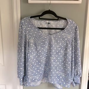 MICHELLE MCDOWELL Blue Blouse-Size Medium